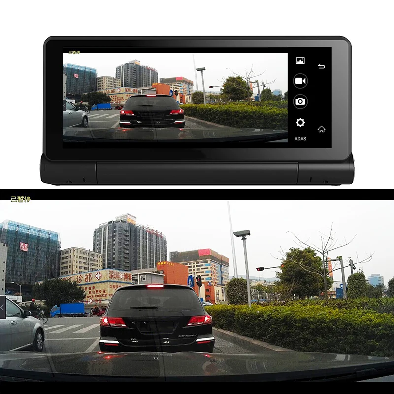 Bluetooth WIFI Двойная камера 1080 P рекордер Android 5,0 центральная консоль навигатор AVIN автомобильный gps DVR 3g 1280*480