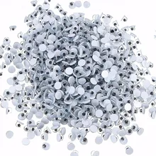 Not Self adhesive 1000PCS 3mm Wiggle Googly Movable Doll Eyes Used For Doll Accessories