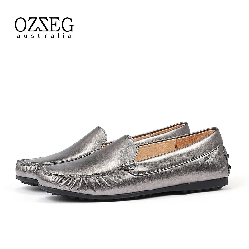 

Brand New Spring Summer Women Shoes Genuine Leather Flat Shoes Woman Loafers Slip On Casual Shoes Women Flats Women Soft Shoes