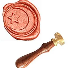 Mdlg винтажный Луна и звезда изображение на заказ логотип роскошный воск печать штамп