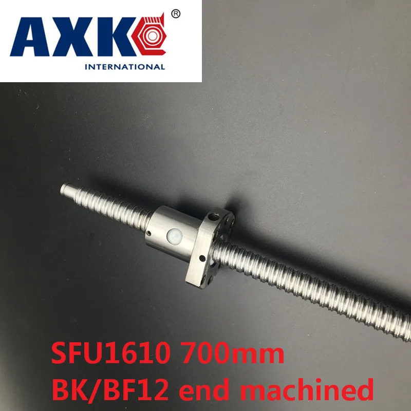 

Axk Sfu1610 700mm 16mm Ball Screw Sfu1610 Length 700 Mm Plus 1pcs Rm1610 1610 Ballnut Cnc Diy Carving Machine Bk/bf12 Machined