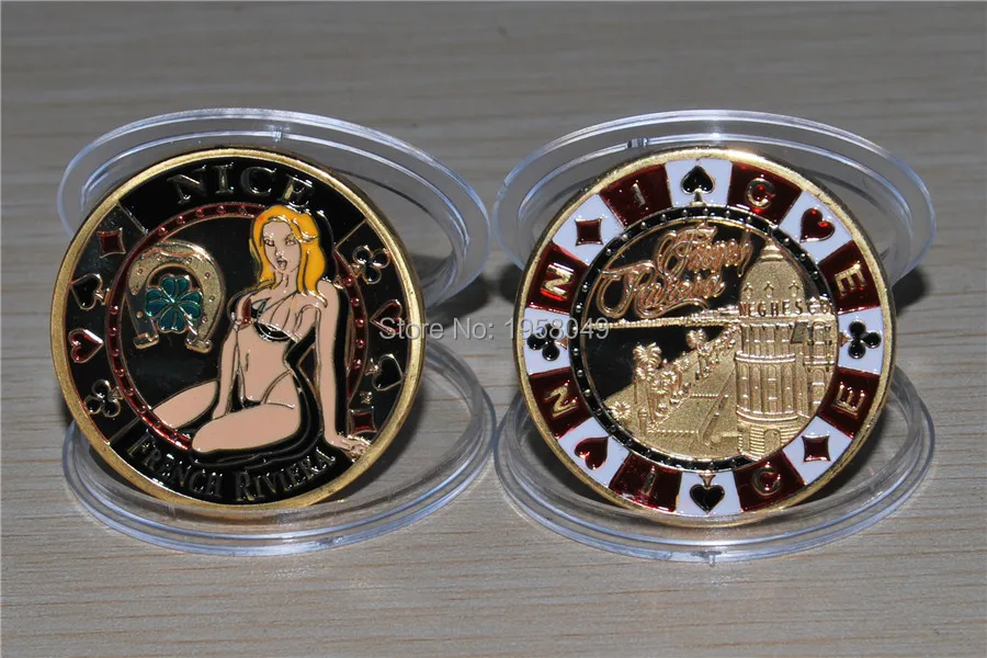 Lucky Grass Coin-хорошая Французская Ривьера покерная монета