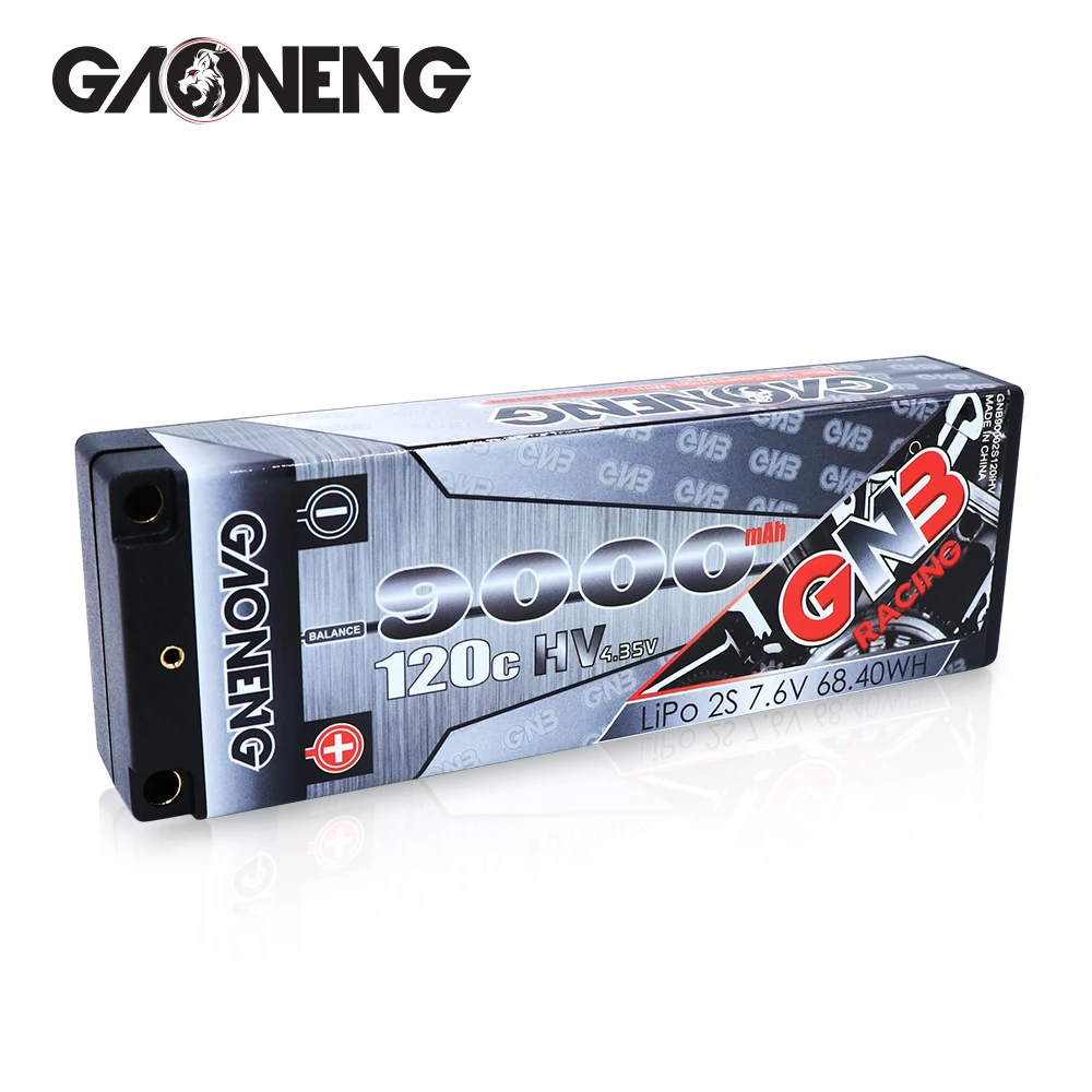 Gaoneng GNB 9000mAh 2S 7,6 V HV 120C/240C Hardcase LiHV перезаряжаемый литий-полимерный аккумулятор с штекером Deans T для 1:10 1/10 RC автомобиля лодки