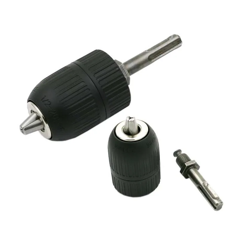 HSS 2 13mm Keyless Drill Chuck Impact Hand Tool With Lock &SDS Driver