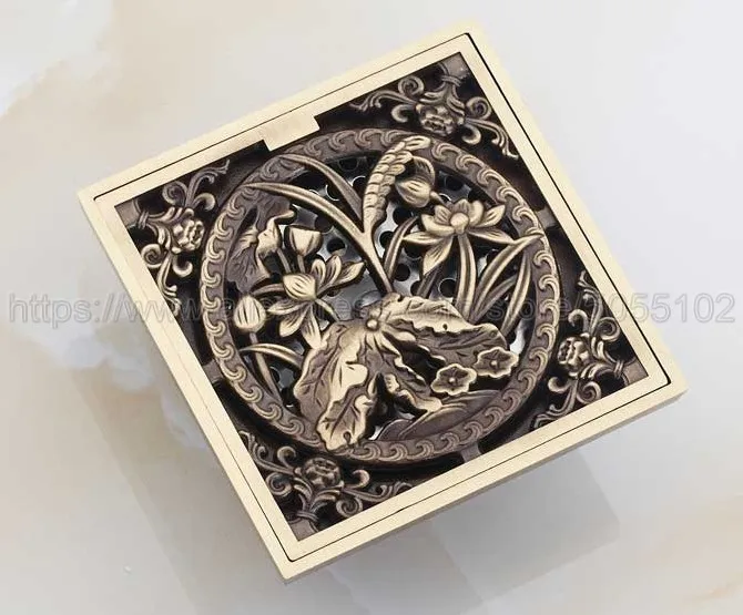 Shower Drain 10*10cm Floor Drain Bathroom Drain Building Material Square Water Drain Bathroom Accessories zhr016