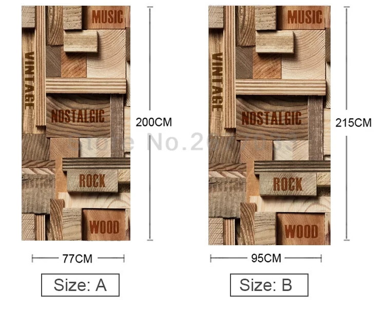 3D наклейка на дверь с текстурой под дерево, Английский алфавит, настенная роспись, художественные обои, наклейка на дверь s, ПВХ, самоклеющиеся съемные наклейки на дверь для дома