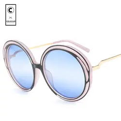 COLECAO Для женщин солнцезащитные очки в стиле ретро Цвет морской линзы солнцезащитные очки 2018 тенденция простая атмосфера Цвет ful женские