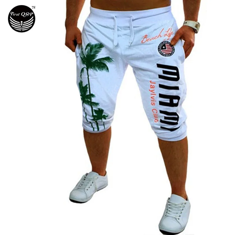 Shorts Mens Tights Compression Palm Print Design Bermuda Short Men Homme Shorts XXL CIQIVV