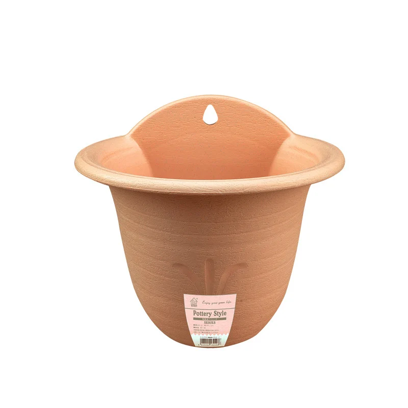 Round Plastic Plant Flower Pot Wall Hanging Cactus Plant Container Garden Home Office Decoration Planter Flower Pots 2019 Hot