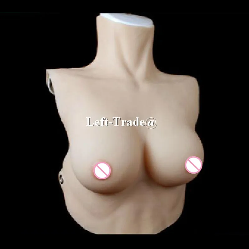 ST-2 C cup magic tape style false rubber boobs drag queen silicone invisible bra movie props artificial breasts