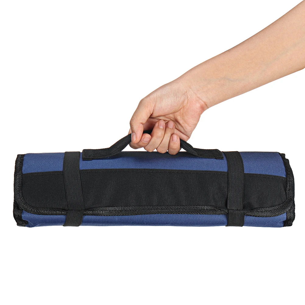 

Chef Knife Bag Roll Bag Carry Case Bag Kitchen Cooking Portable Durable Storage 22 Pockets Black Blue Green