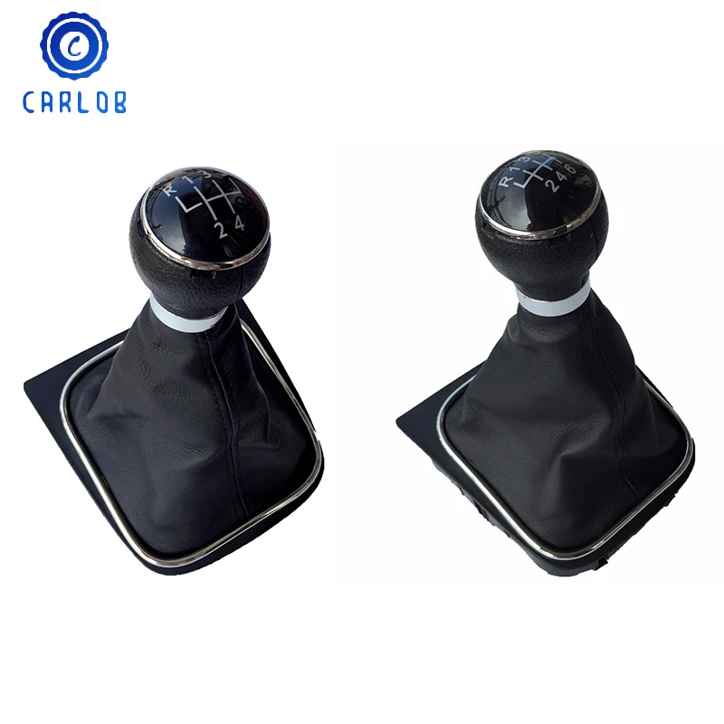 

CARLOB PU Leather 5 / 6 Speed Car Shift Gear Knob Cover Gaiter Boot For Volkswagen VW GOLF 6 VI MK6 / Jetta 5 V MK5 2005-2014