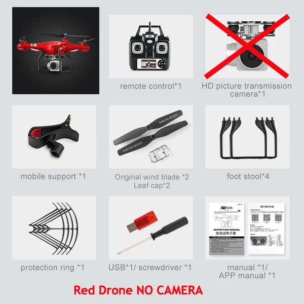 Горячая Распродажа Дрон Квадрокоптер FPV Дроны с камерой HD Квадрокоптеры с wifi камерой RC Вертолет радиоуправляемые игрушки VS Syma x5c - Цвет: Red without camera