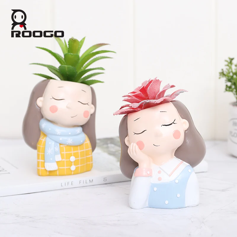 

Roogo flower pot decorative succulent plant Pot wedding gifts birthday present balcony decorations home decoration accessories
