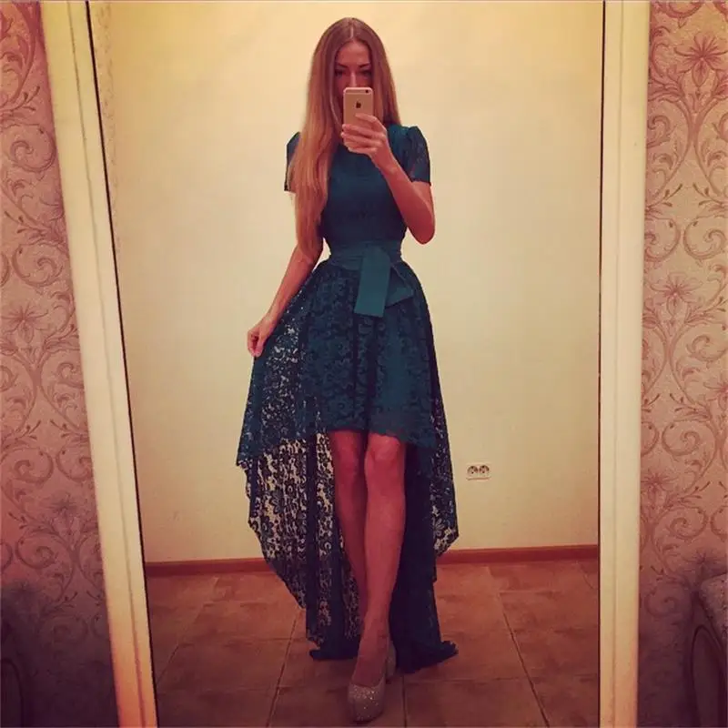 2016 Изумрудный Кружева Длинное Вечернее Платье Line Пояса Длиной до пола Abendkleider
