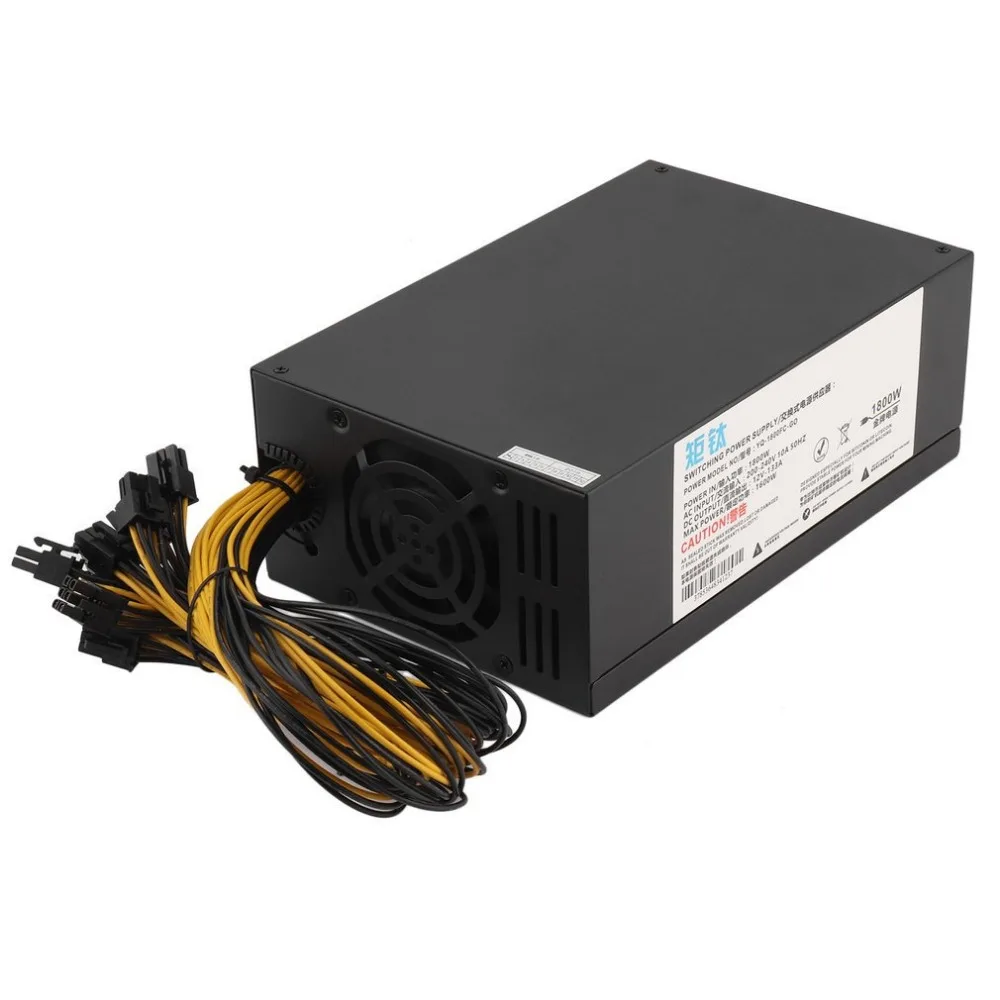 

High Efficiency 1800W Server PSU Power Supply 6PIN Mining Machine Power Supply For Antminer S7 S9 A6 A7 L3 R4