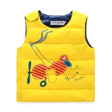 Retail 2016 New Baby Boys Girls Winter Vest Kids Warm Jacket Children Thick Clothes 5 Color
