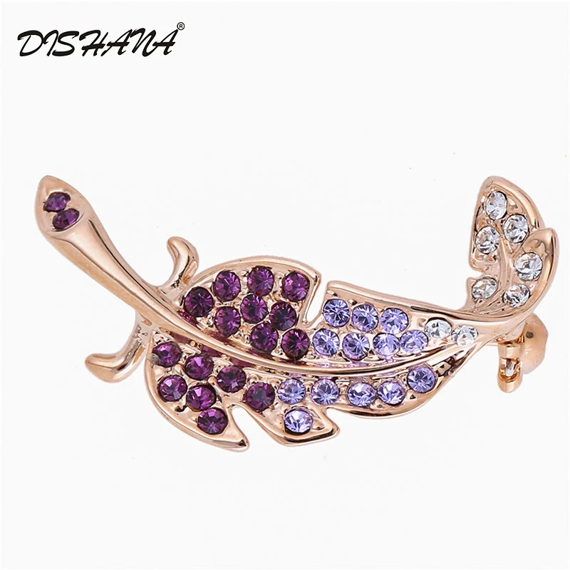 

Dishana Gold-color Christmas Brooch Pins Cubic Zirconia Broches For Women Mujer Party Bijoux Broches Broches Jewelry Fashion
