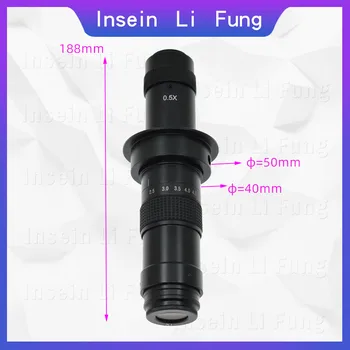 

200X Parallel Optical Industrial Monocular Video Microscope C-Mount Lens 0.7X-4.5X Continuous Zoom for HDMI VGA USB Camera