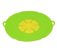 Диаметр 28 см силиконовая Крышка Пробка для разлива крышки силиконовая Крышка Для Сковороды 11 дюймов Кухонные инструменты для приготовления пищи - Цвет: Зеленый