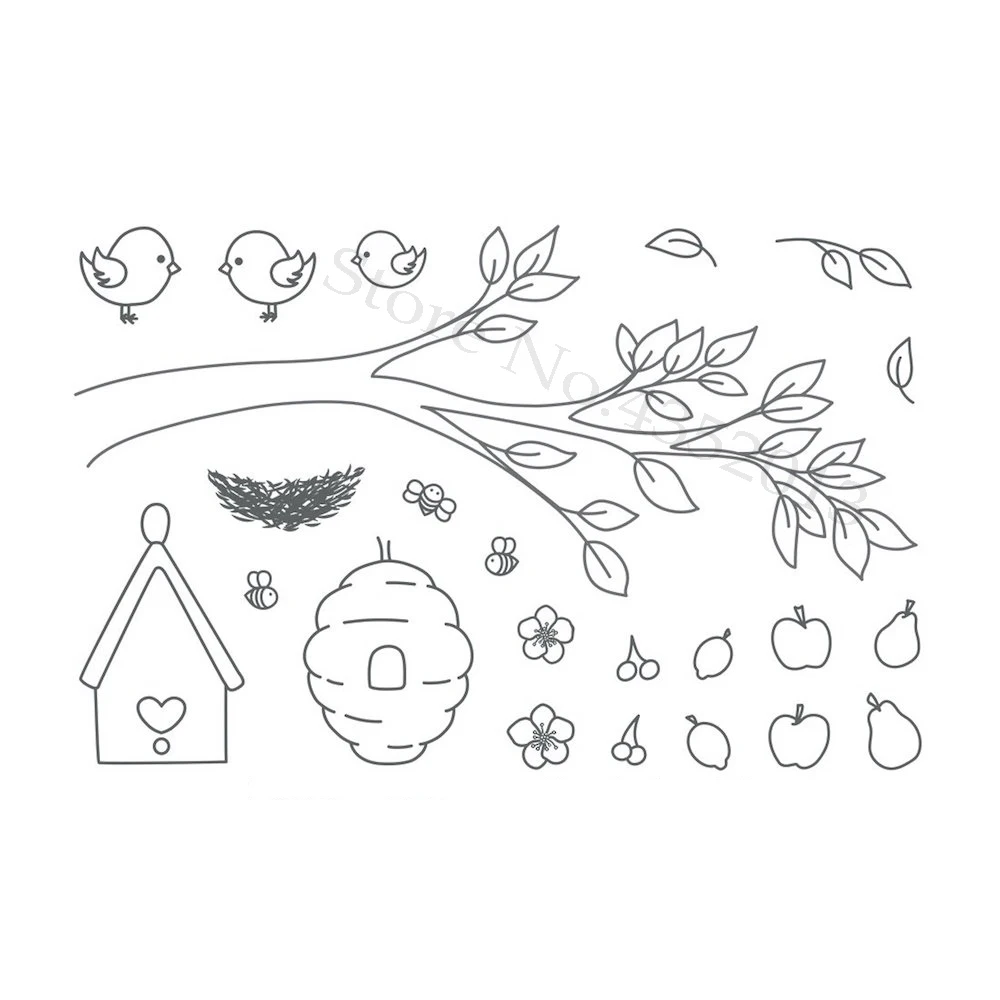 

Birds and bees Transparent Clear Silicone Stamp/Seal for DIY scrapbooking/photo album Decorative clear stamp A262