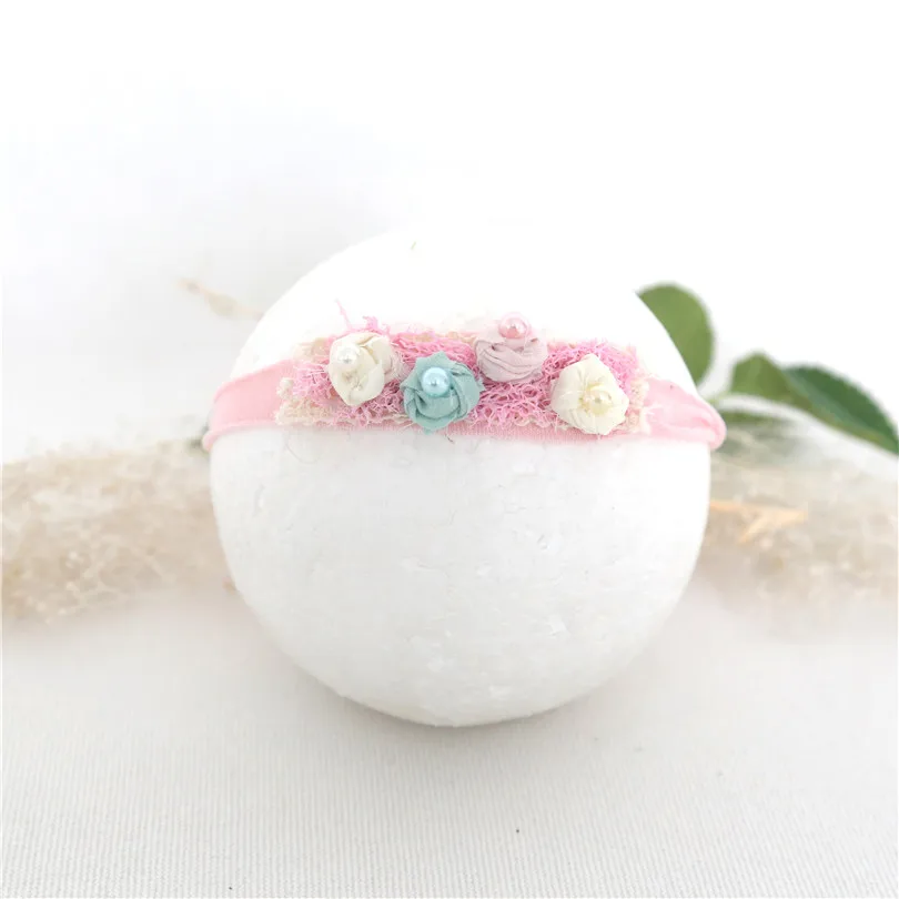 

light pink Felt Flower Headband Baby girl Hair accessories Photo props Handmade newborn photography props