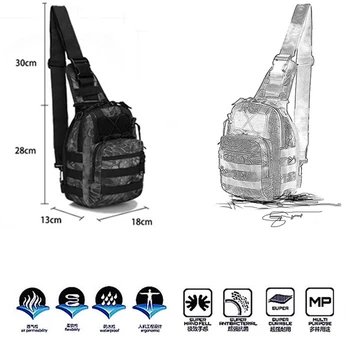 

Men Women Sling Chest Bag Molle Military Tactical Camo 600D Waterproof Oxford Pouch Messenger Shoulder Pack Climbing Hiking Bags