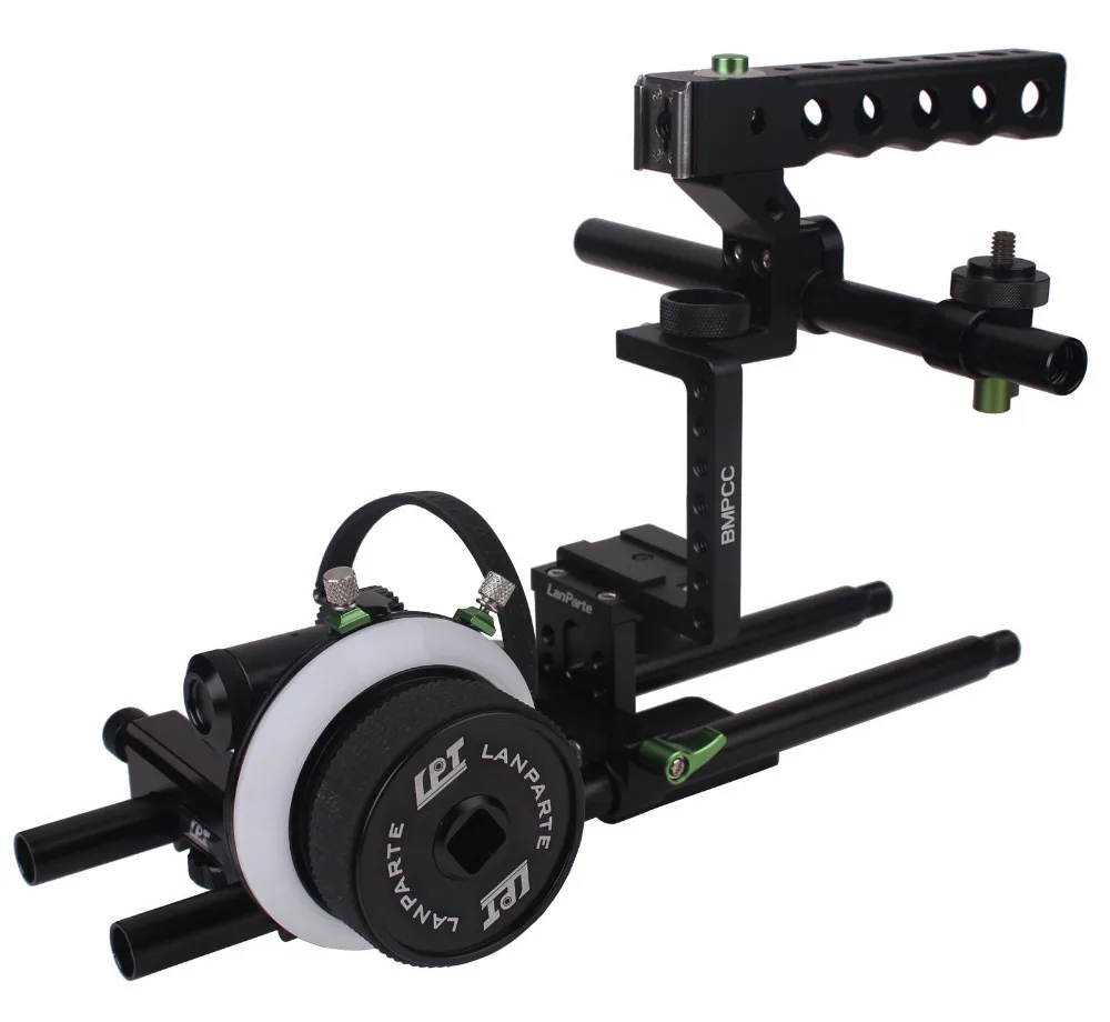 Lanparte Bmpcc Cage Follow Focus Handle Kit Dslr Rig Per Blackmagic Pocket Camera