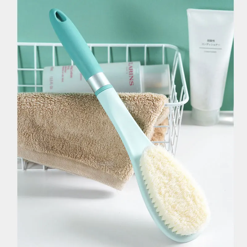 

vanzlife bath foot scrubber rubbing back exfoliating brush body bath shower sponge brush long handle back dry the massage brush