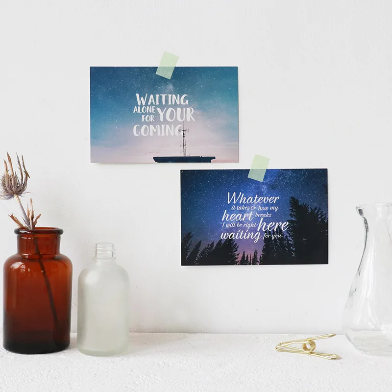 

30pcs love send by universe card card multi-use as Scrapbooking party invitation DIY Decoration gift card message card postcard