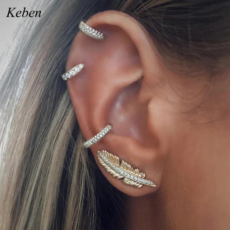 Серьги кольца Huggie с манжетами Надеваемые На ушной хрящ Helix Tragus Daith Conch Rook Snug Like Ear