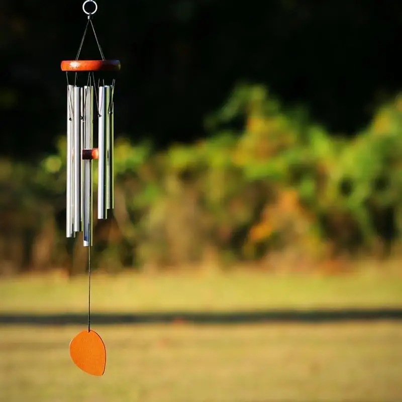 BESTOYARD Wind Chime серебристого металла трубы бука церковные колокола висит декор(цвет красного вина