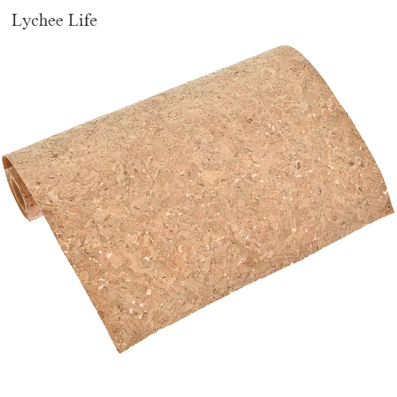 

Lychee Life Retro Natural Cork Fabric For Garment Bow-knot Craft Decoration DIY Sewing Accessories For Children