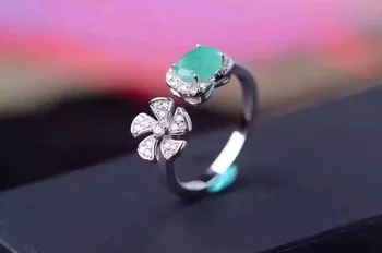 

Natural red garnet gem Ring Natural green emerald topaz ring 925 sterling silver trendy windmill Adjustable women's girl Jewelry