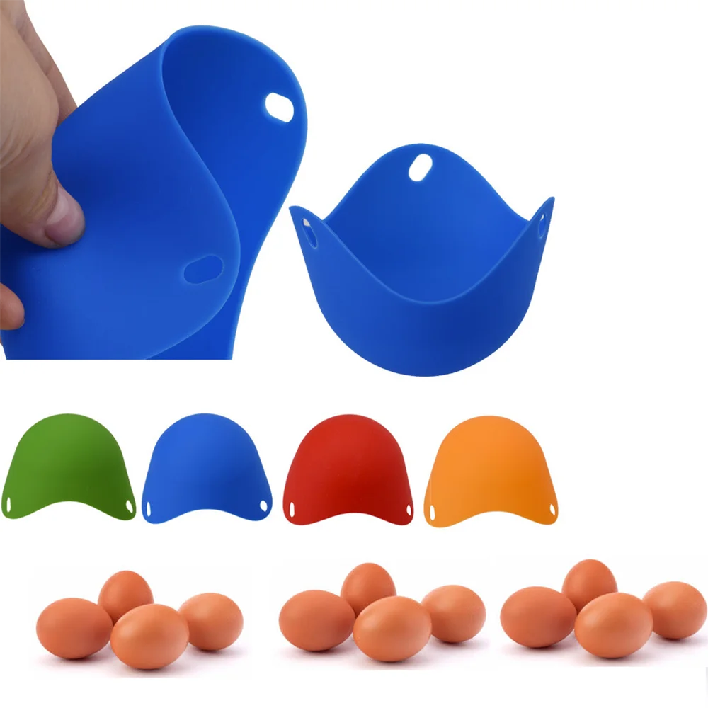 4 шт. Силиконовые Яйцо-пашот кухонный инструмент для яиц Poaching Poach Cup Pods плесень 3JU6