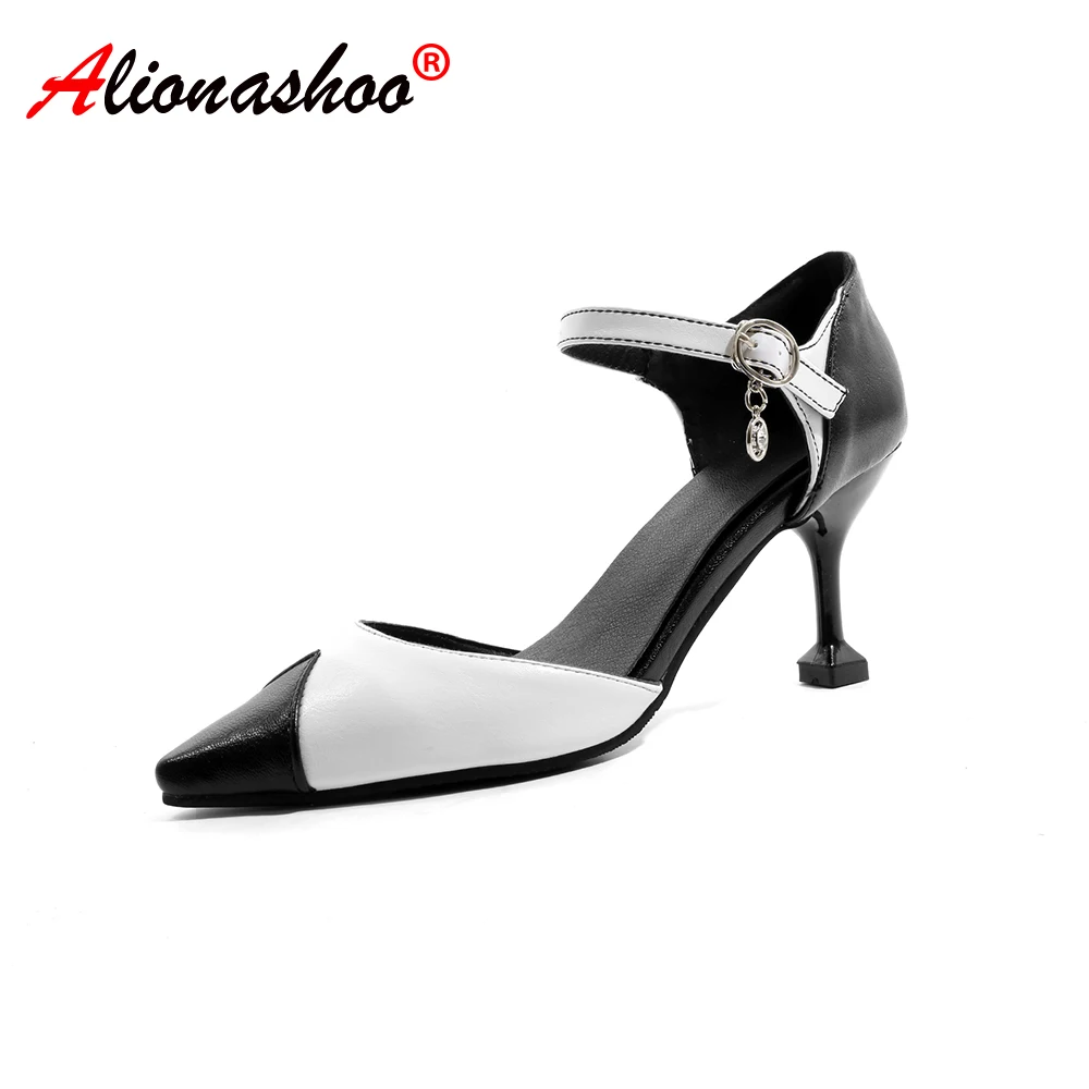 

2019 New high heels sandals women Ankle Strap Summer Shoes Woman Chaussures Femme Open Toe Women sandalias mujer Plus Size 34-48