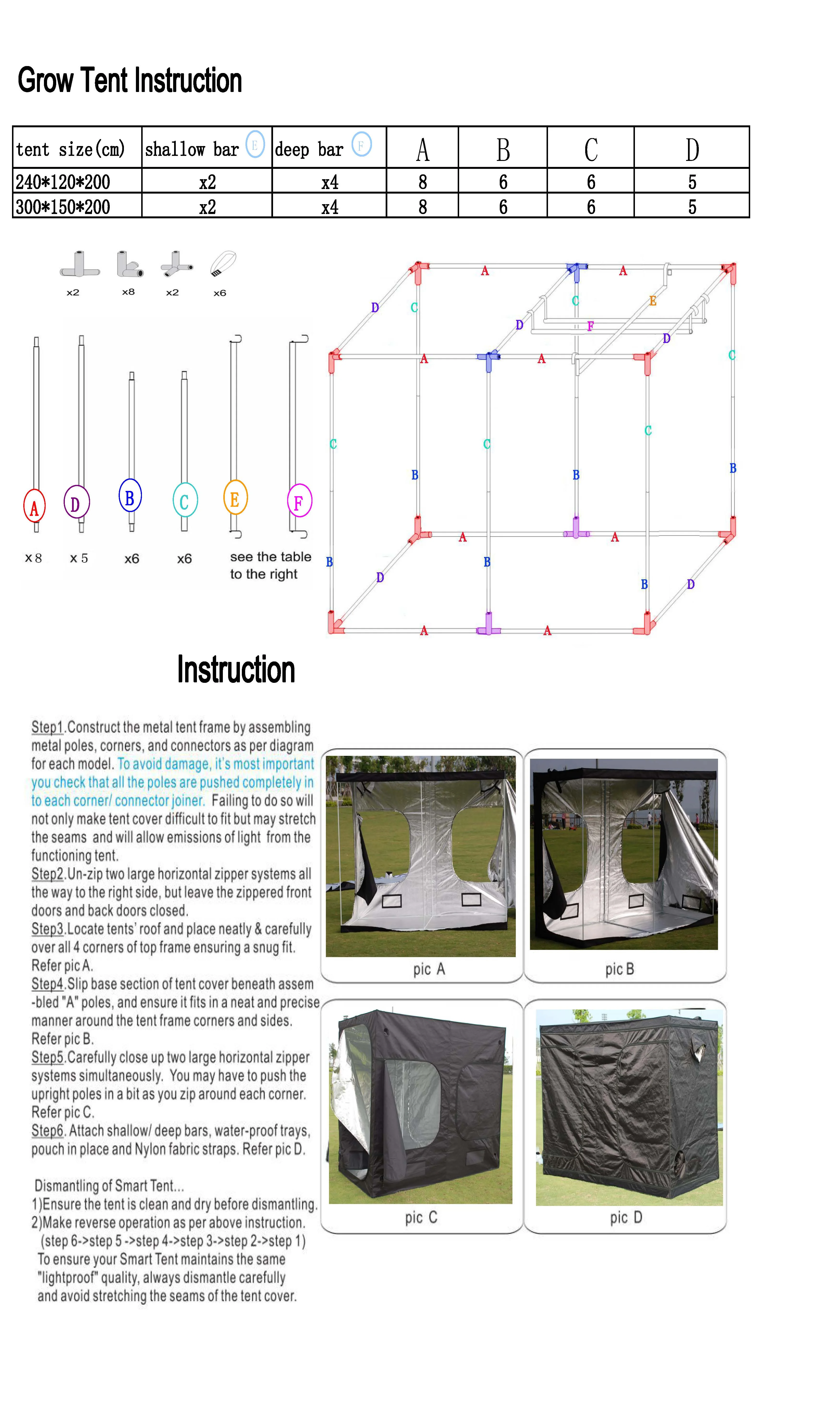 60x60x140cm Led Grow Light Indoor Hydroponics Grow Tent,Grow Room Box Plant Grow, Reflective Mylar Non Toxic Garden Greenhouses