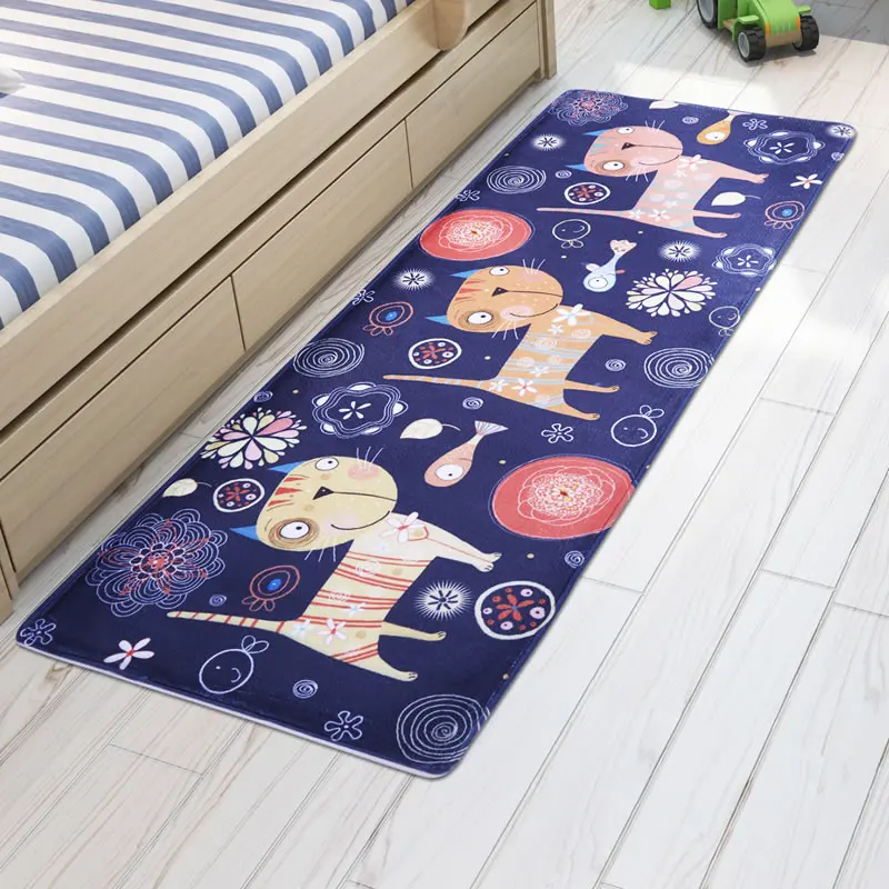 cheap PAYSOTA Cartoon Cute Cat Door Mat Bath Kitchen Bedroom Carpet Suction Pads Bed Blanket Rug