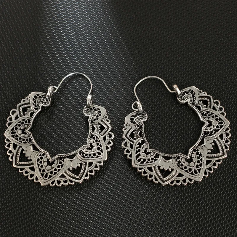 3Women Boho Lotus Earrings Jewelry Ethnic Drop Earrings Enamel Vintage Earrings Enamel Vintage Jewelries Accessories Pendant A11 (5)