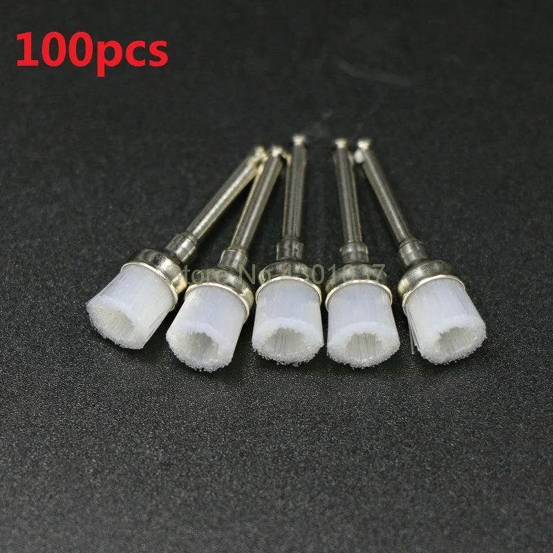 

100pcs Dental Prophy Brush New Nylon Polishing Brush Dental Material Bowl Shape Brush
