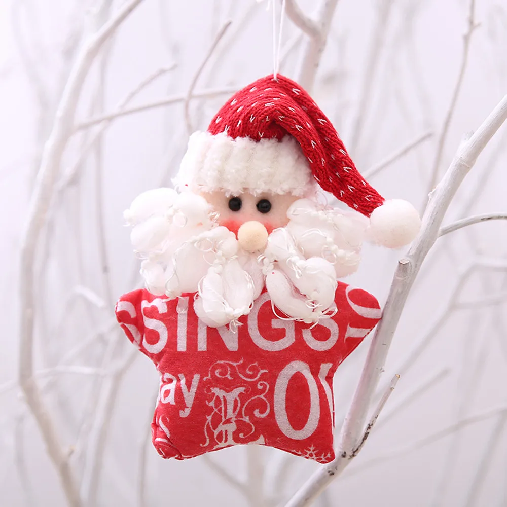 17*12CM Christmas Ornaments Gift Cute Santa Claus Snowman