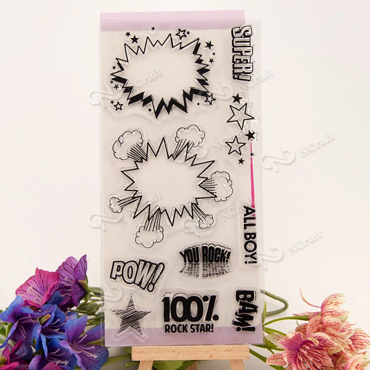 Explosive Transparent Seal scrapbook DIY Photo Album Card Handbag Rubber Slip Finished Chapter | Канцтовары для офиса и дома