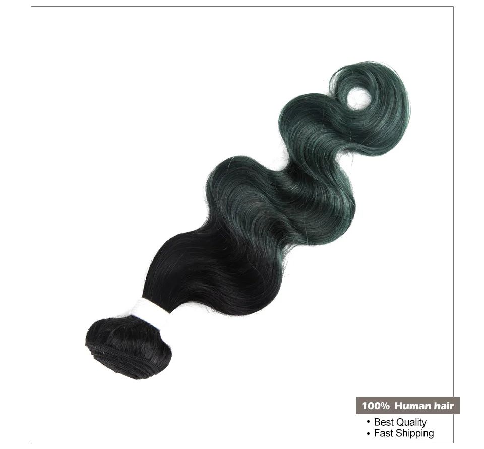 Hair Villa Brazilian Body Wave Remy Human Hair Bundles For Salon OT Turquoise Colored Hair Weft Low Ratio Longest Hair PCT 15% (25)