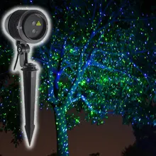 Открытый Рождественский лазерный проектор для домашнего декора водонепроницаемый пейзаж газон освещение двойной цвет