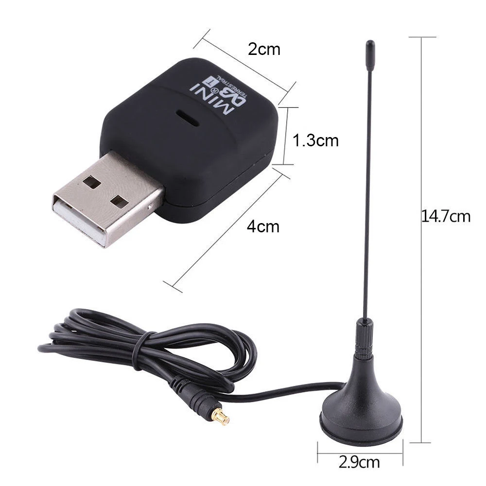 AH-LINK Mini USB 2,0 цифровой DVB-T SDR+ DAB+ FM HD tv Stick антенна тюнера Dongle Stick видео вещания запись приемник