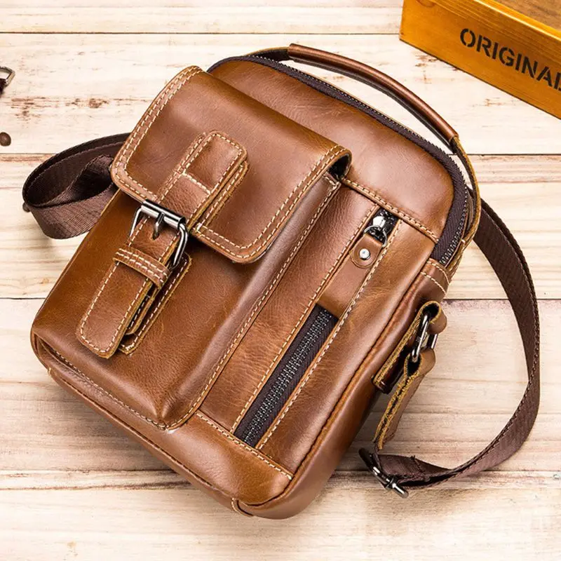 

Men Retro Business Crossbody Shoulder Bags Handbag Phone Pouch Pocket College Style