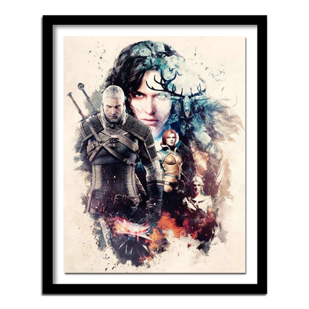 

full square Diamond Embroidery,Witcher,5D,Diamond Painting,game Cross Stitch,3D,Diamond ,home Decoration,Christmas gifts