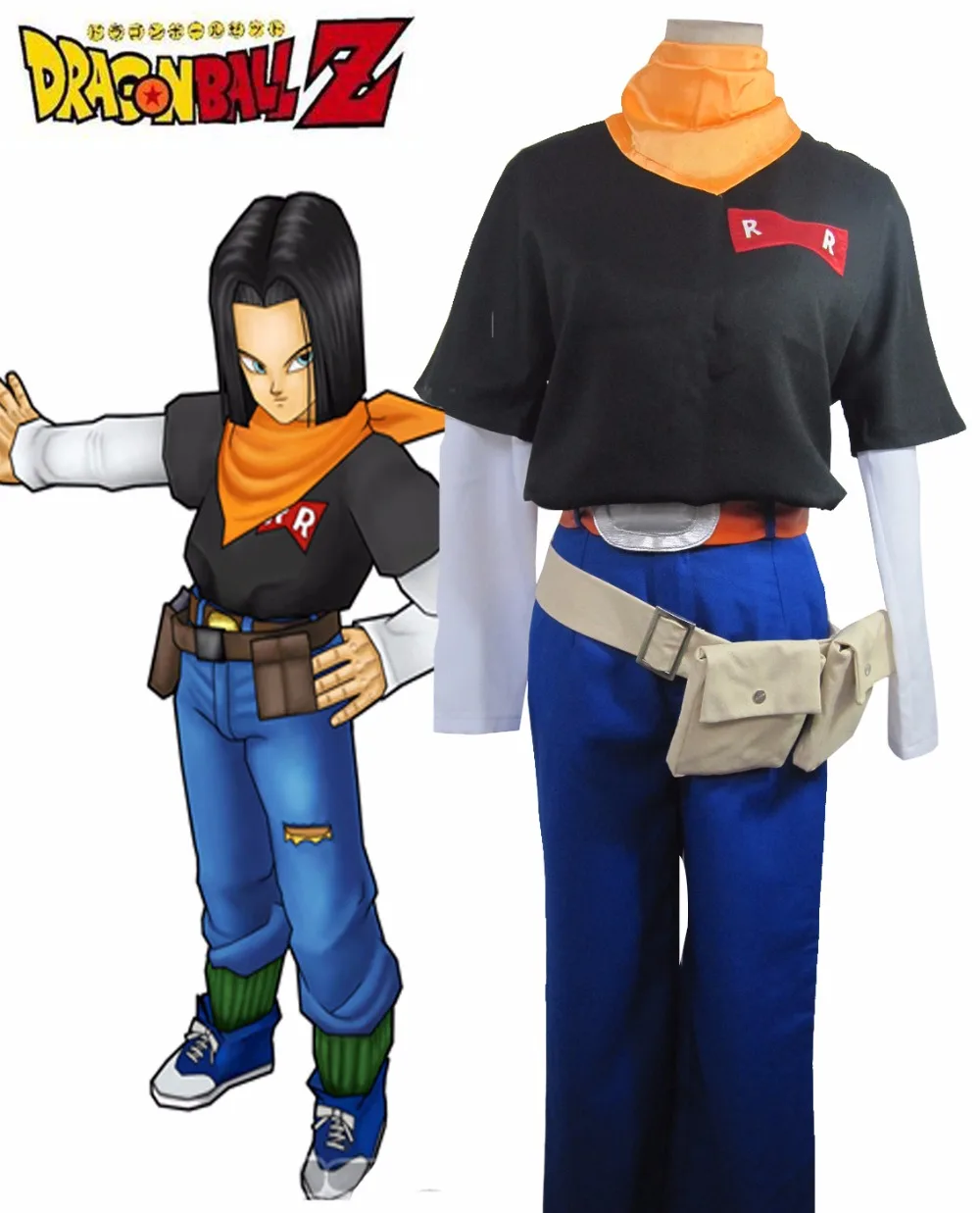 Костюм для косплея Dragonball Z Android No.17 любой размер унисекс на заказ|Костюмы аниме| |