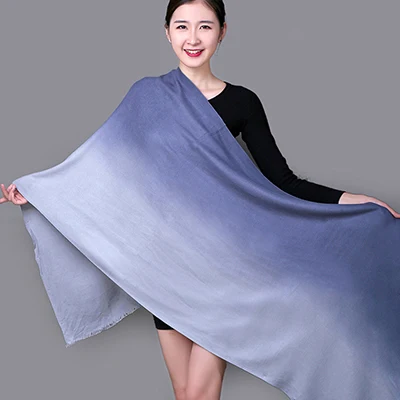 Mingjiebihuo Новые Модные осенние и зимние женские толстые теплые удобные высокое качество длинный вязаный шарф двойного назначения шаль - Цвет: 5