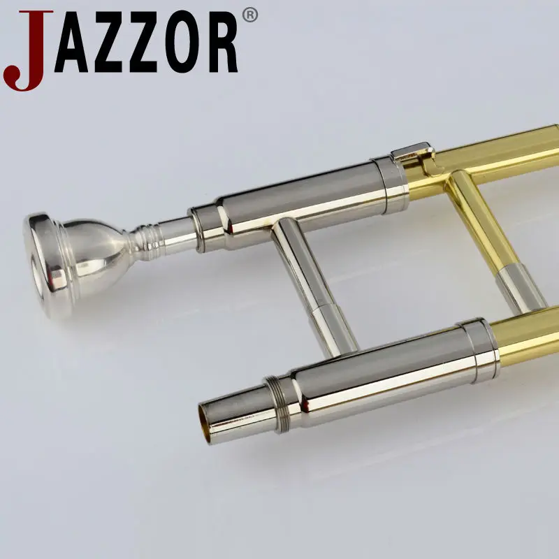 Professional JAZZOR JBSL-a700 Alto Тромбон B плоский золотой лак латунный тромбон Музыкальные инструменты с мундштук для тромбона